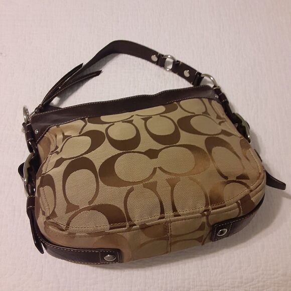 Coach Signature Zoe Canvas Handbag - Picture 15 of 16